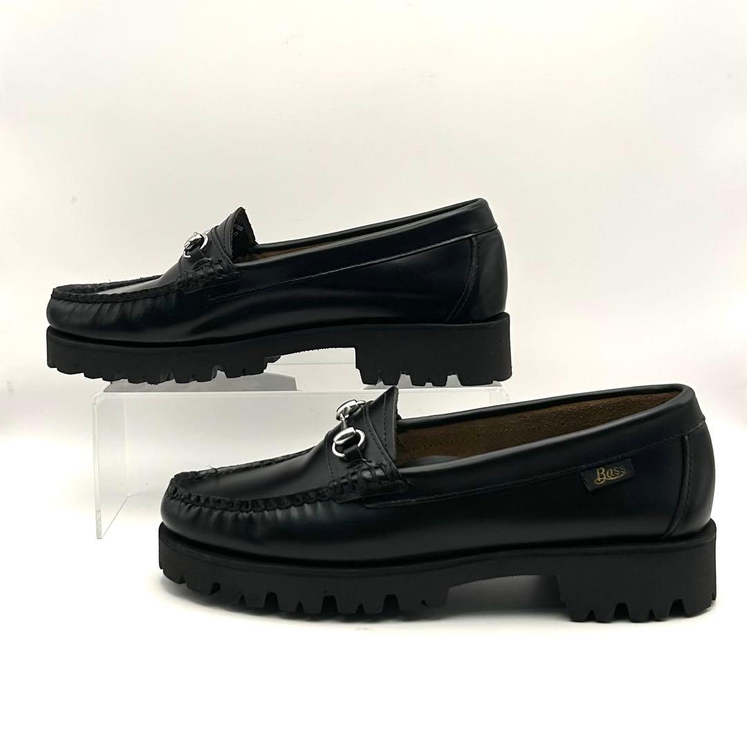 未使用級✨ G.H. BASS 【24.5㎝】 ビットローファー 厚底 ブラック