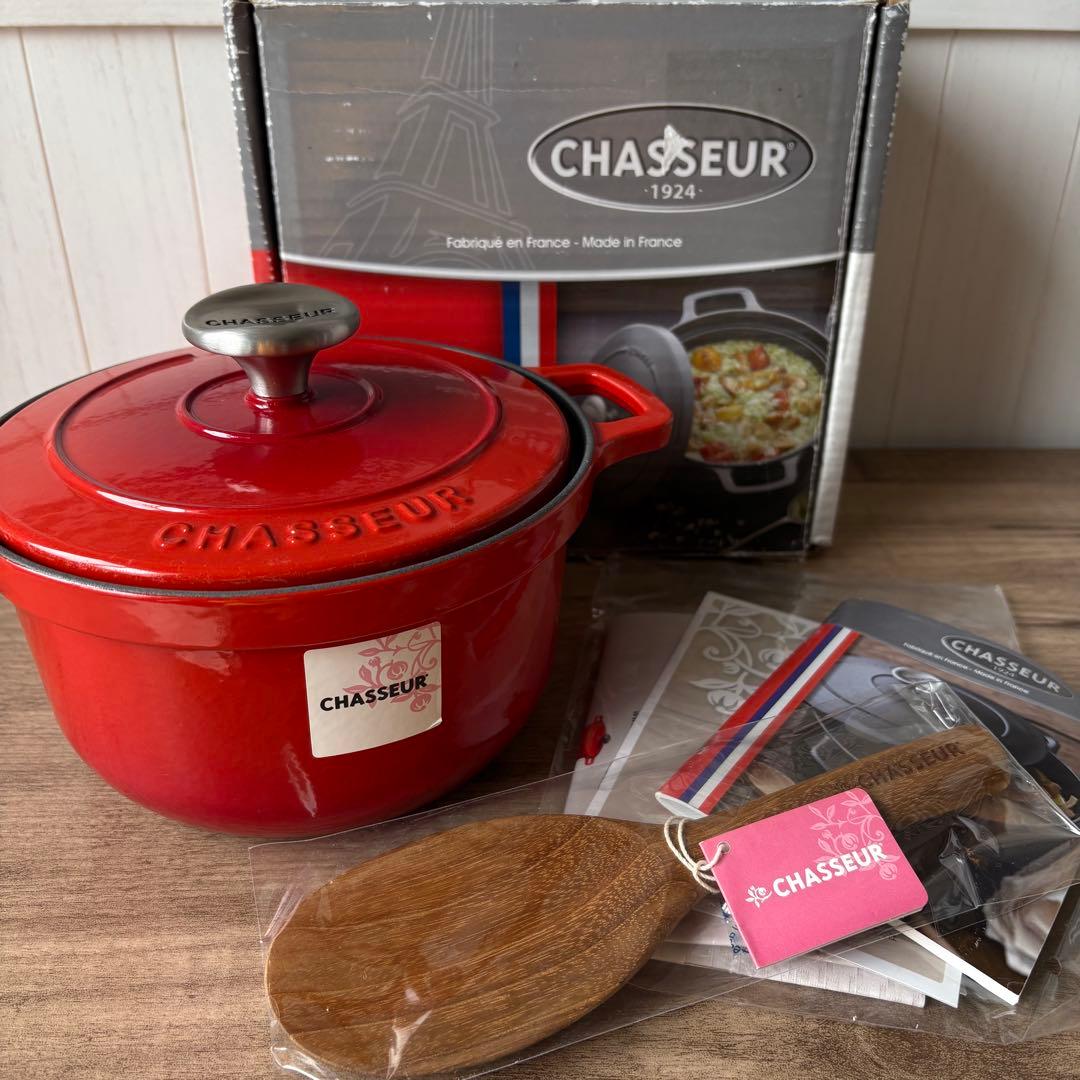 【未使用　少々難あり】シャスール　ホーロー鍋 鋳鉄鍋　コクエル16㎝　1.7L