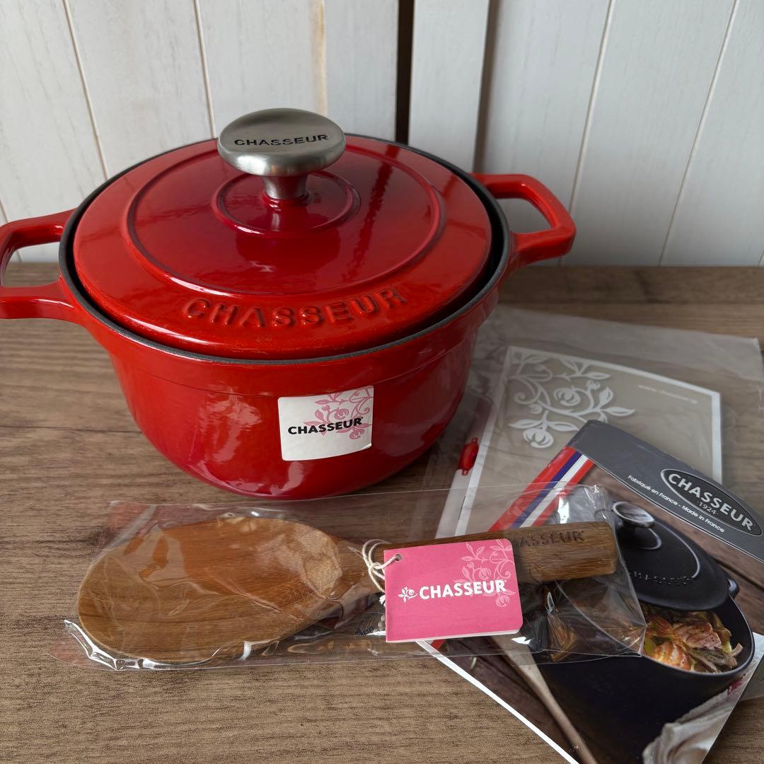 【未使用　少々難あり】シャスール　ホーロー鍋 鋳鉄鍋　コクエル16㎝　1.7L