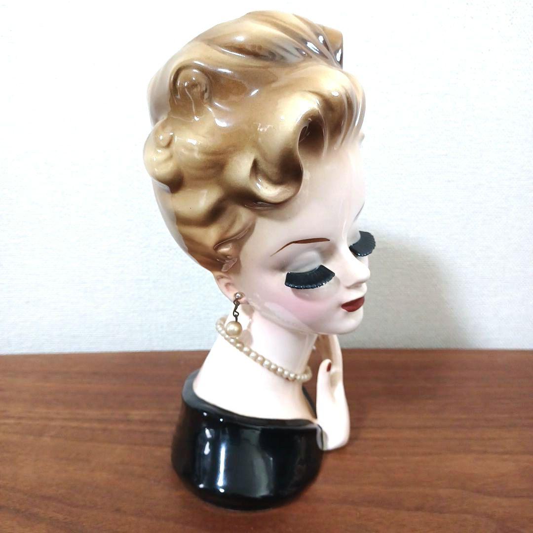 Katayama(片山産業)製、 ヴィンテージ レディヘッドベース 花瓶付き