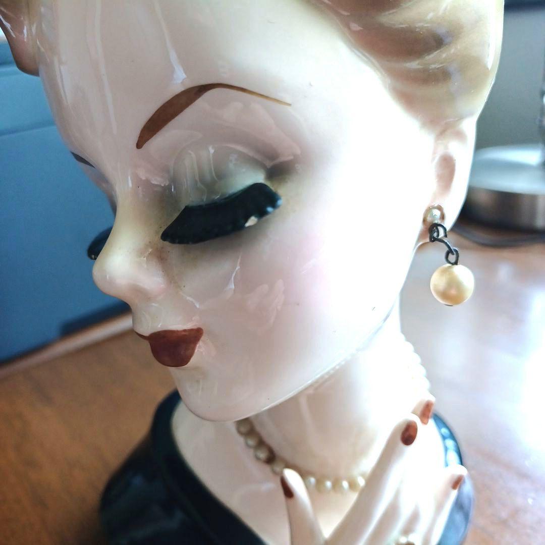 Katayama(片山産業)製、 ヴィンテージ レディヘッドベース 花瓶付き