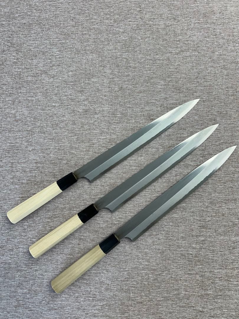 [3個セット] 包丁 柳刃包丁 270mm 安来鋼青紙２号 水牛八角柄