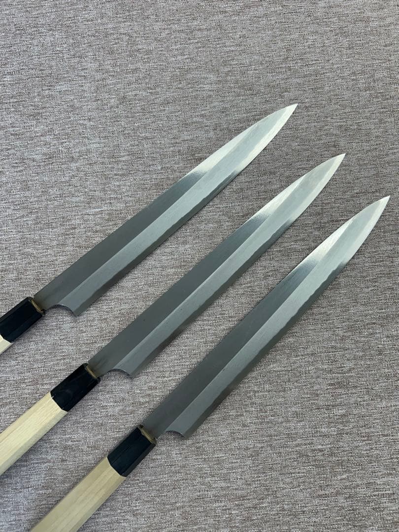 [3個セット] 包丁 柳刃包丁 270mm 安来鋼青紙２号 水牛八角柄