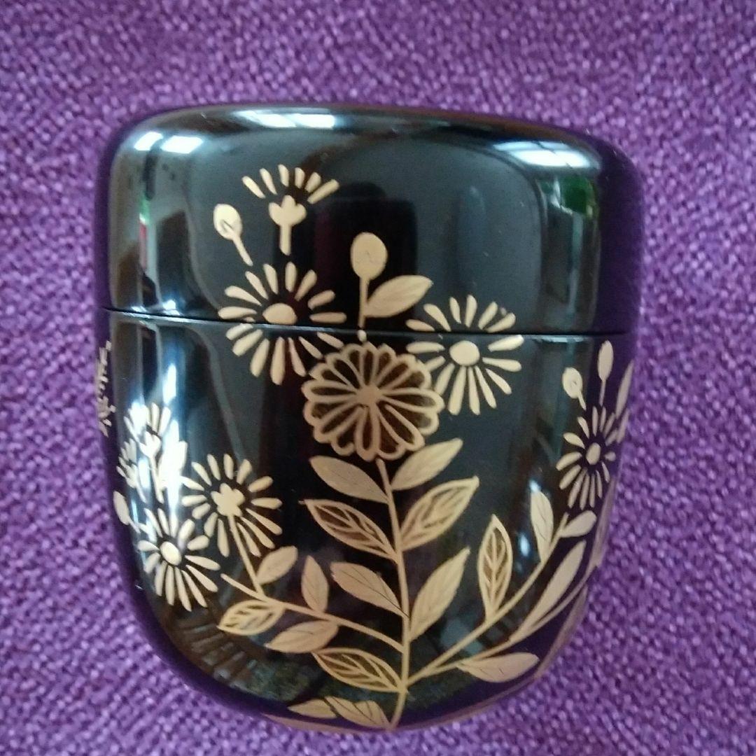 未使用品 金蒔絵　春路　棗　茶入　本漆器　茶道　美術品