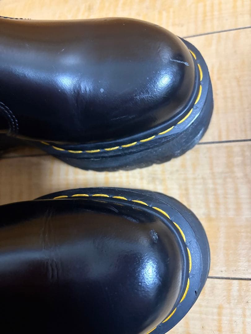 美品　クリーニング済み　厚底ブラックショートブーツ　チェルシー　男女兼用