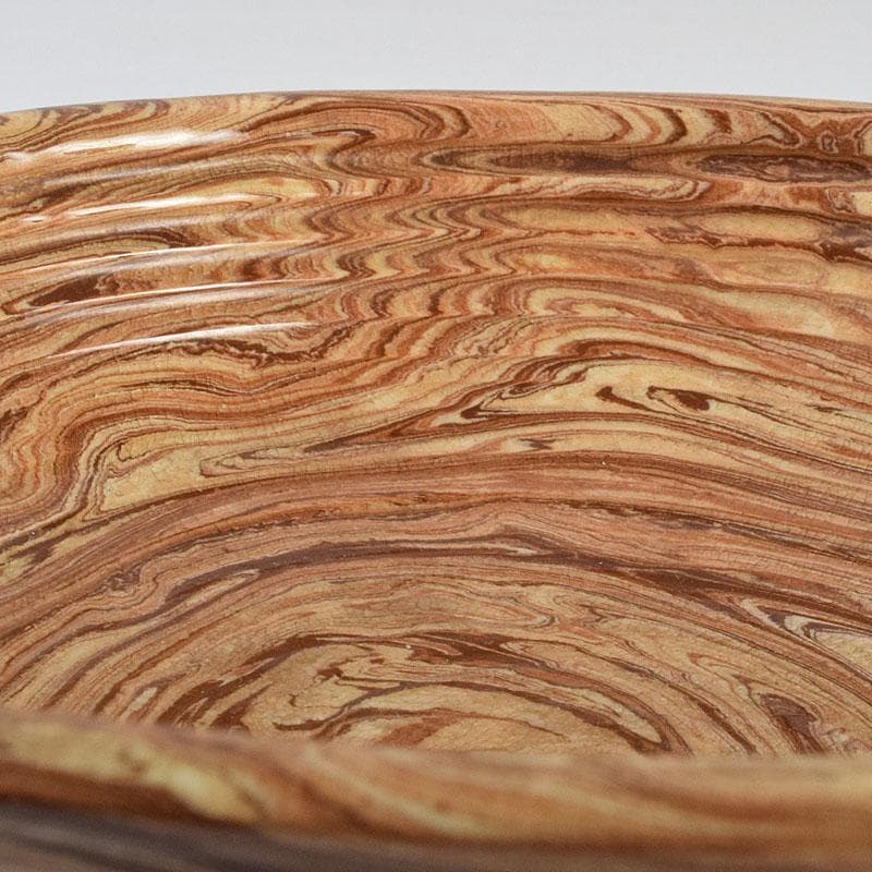 珉平焼　賀集珉平作　菓子鉢　時代箱　C　R9326