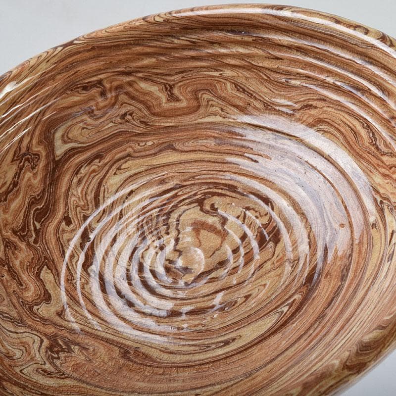 珉平焼　賀集珉平作　菓子鉢　時代箱　C　R9326