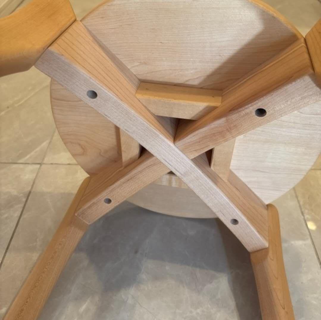 木製スツール 円形座面 ナチュラル　チエア