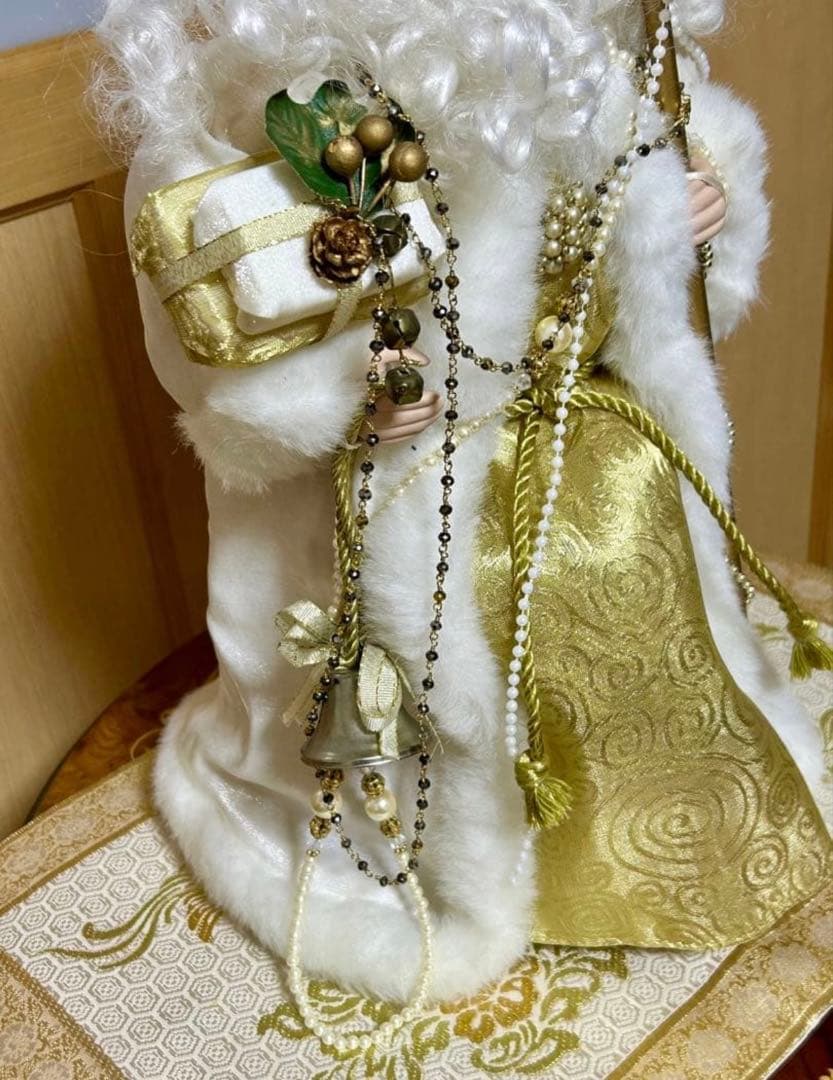 クリスマス　サンタクロース　置物 ホワイトサンタクロース