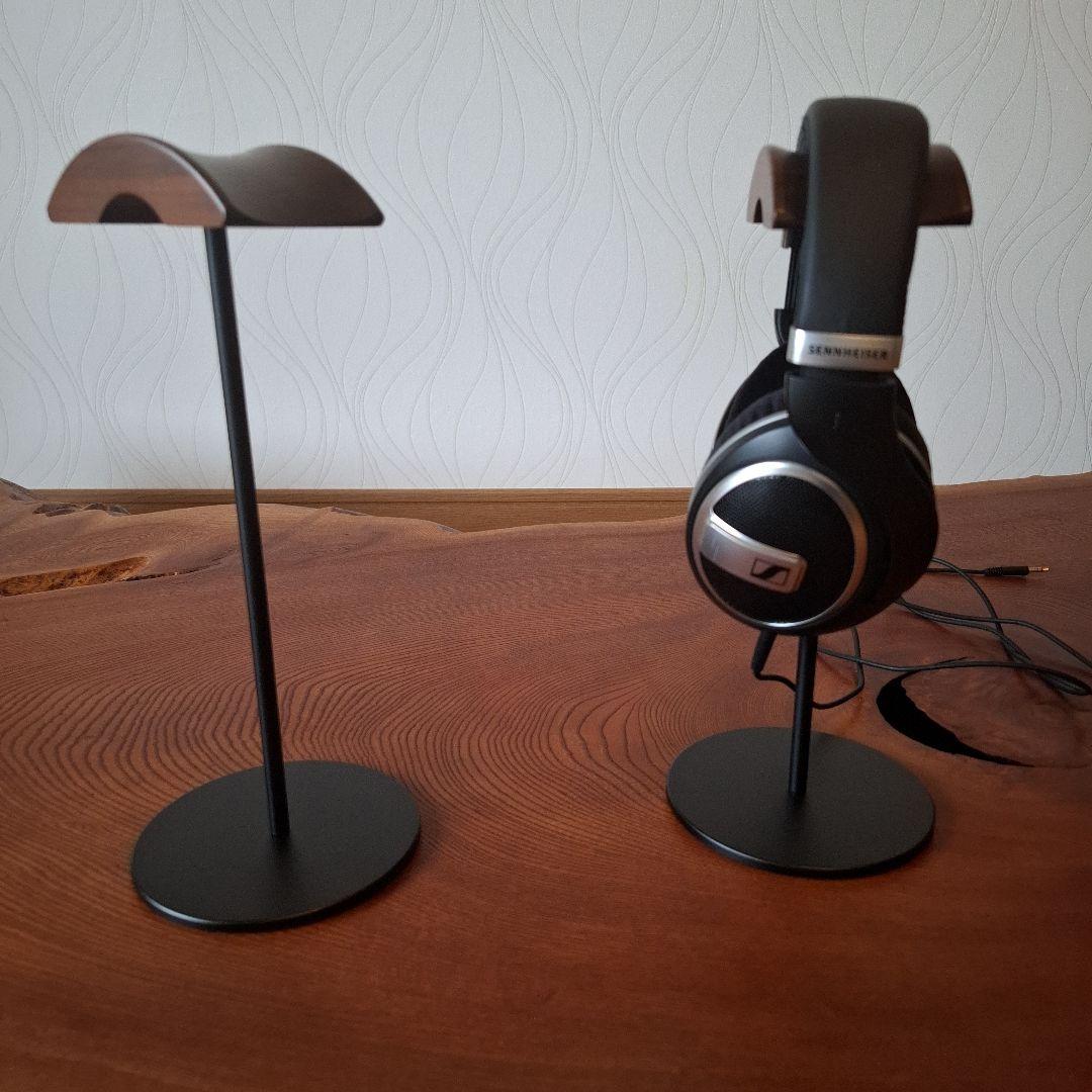 ゼンハイザーヘッドホーン&天然木ヘッドホーンスタンド2セット良品！！
