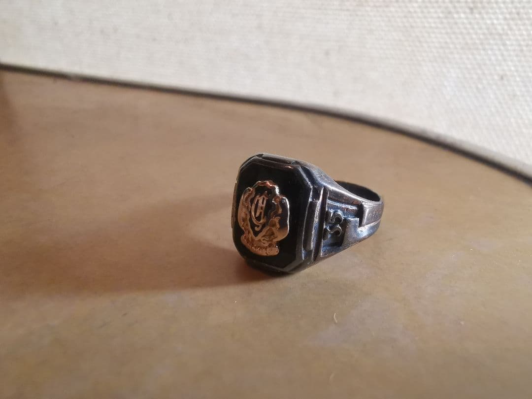 希少30sカレッジリングビンテージアンティークsupertoneアメリカ10K