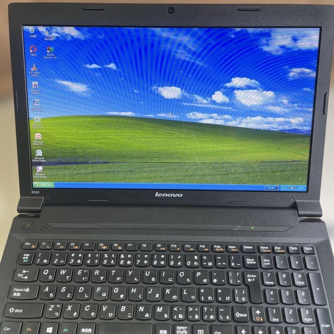 ☆格安美品☆WindowsXP☆レノボ15.6インチ大画面ノート☆Office付