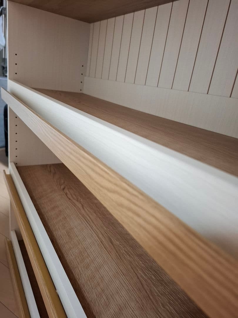 ニトリ　木製本棚 3段 ホワイト/ナチュラル