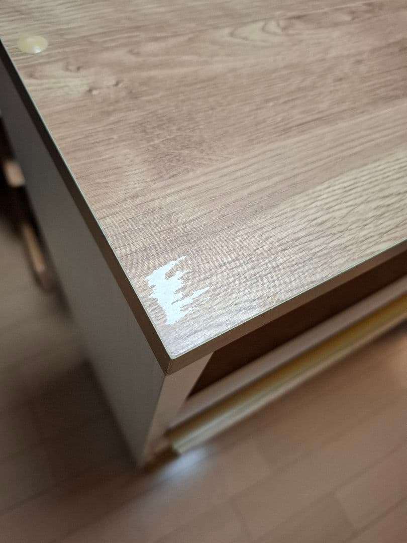 ニトリ　木製本棚 3段 ホワイト/ナチュラル