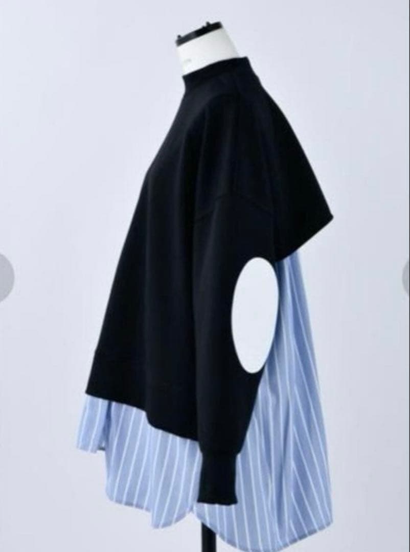 ナゴンスタンス　レイヤード黒スウェット