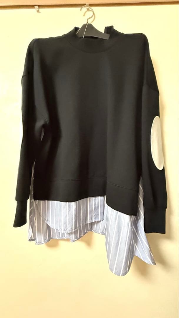 ナゴンスタンス　レイヤード黒スウェット