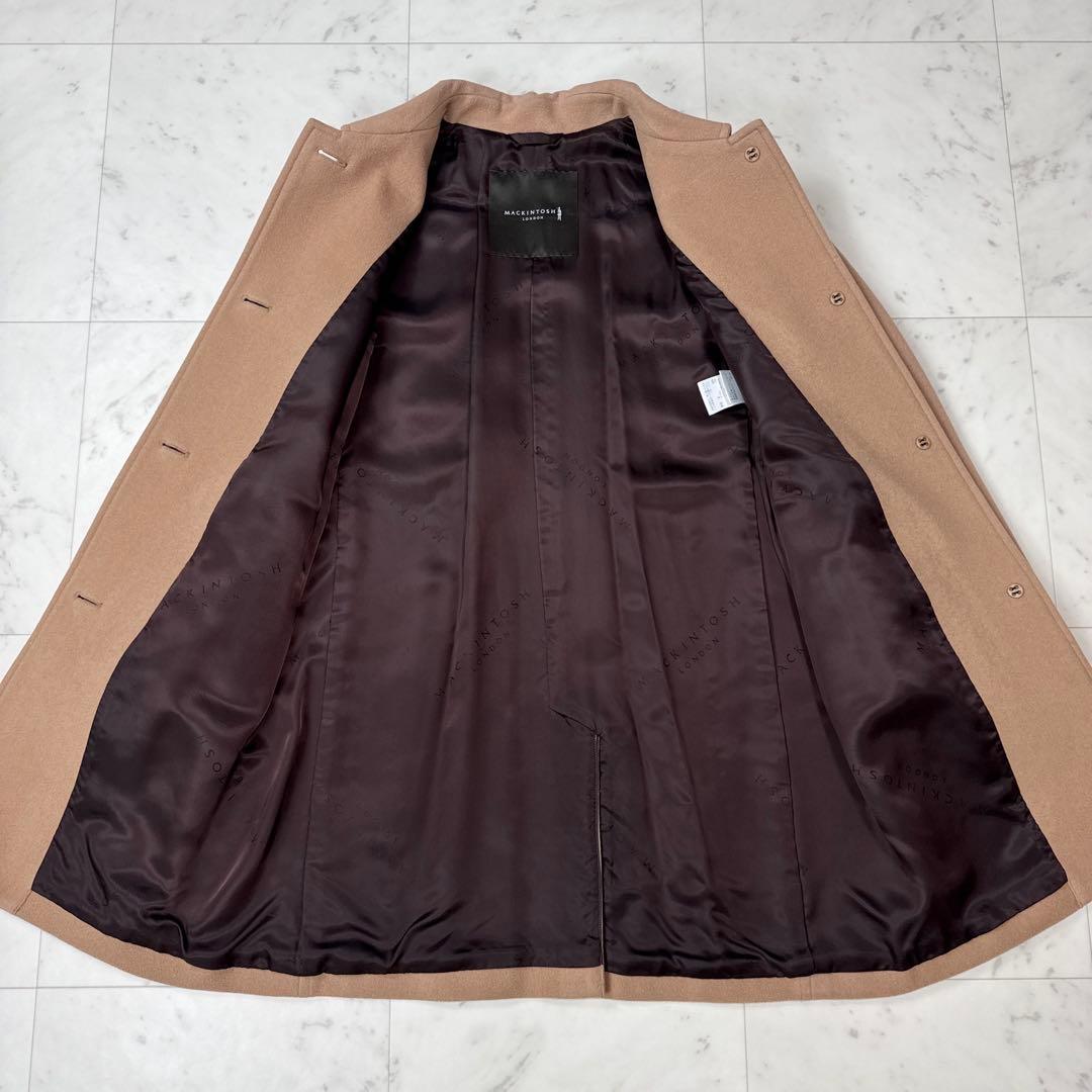 美品 マッキントッシュロンドン メルトンステンカラーコート キャメル サイズ38