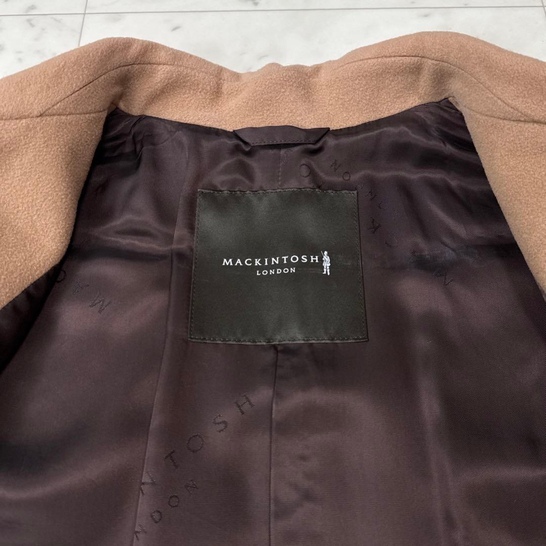 美品 マッキントッシュロンドン メルトンステンカラーコート キャメル サイズ38