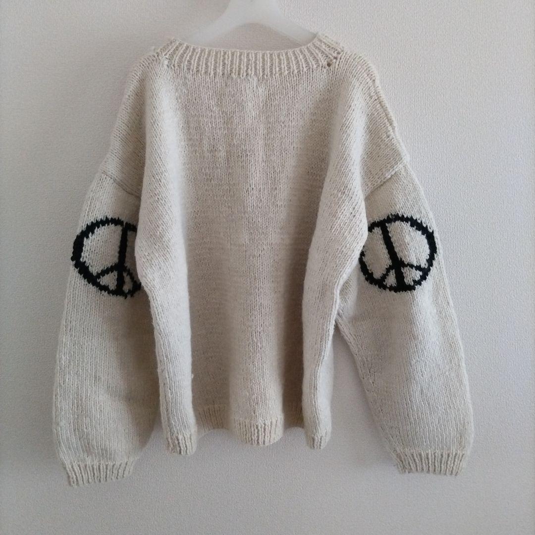 美品！Niche.macmahon knitting mills ピース 白