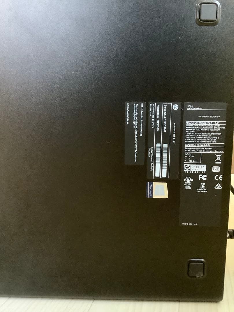 HP EliteDesk 800 G4 SFF デスクトップPC