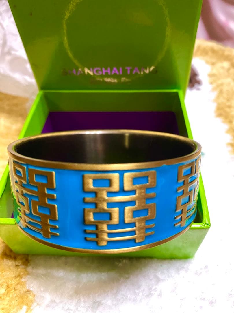 SHANGHAI TANG /上海灘/琺瑯バングル（黄銅製/真鍮）未使用