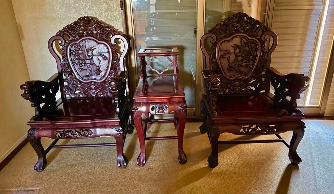 アンティーク家具 紅木家具 1人用椅子