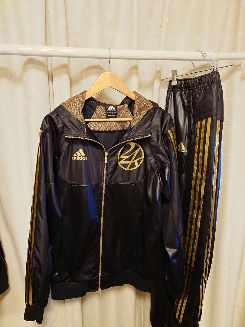adidas×24karats限定コラボジャージ上下セット 黒/金