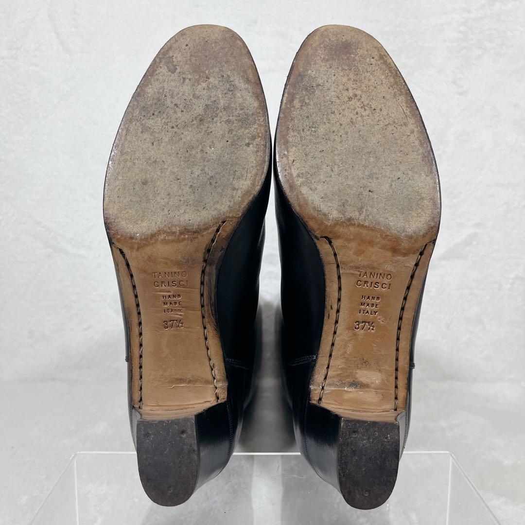 美品✨タニノクリスチー ベルト ロングブーツ ジョッキーブーツ 黒 EU37.5