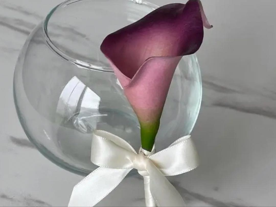 ウェディングブーケ　バレリーナブーケ　カラー　胡蝶蘭