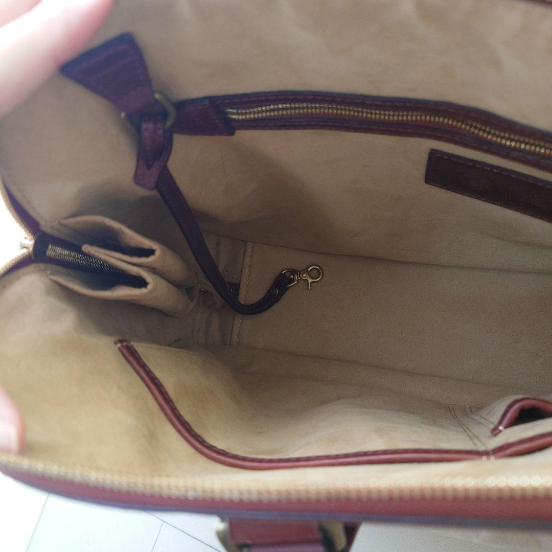 【美品】 GANZO GUD ブリーフケース カーフレザー ボルドー　保存袋付