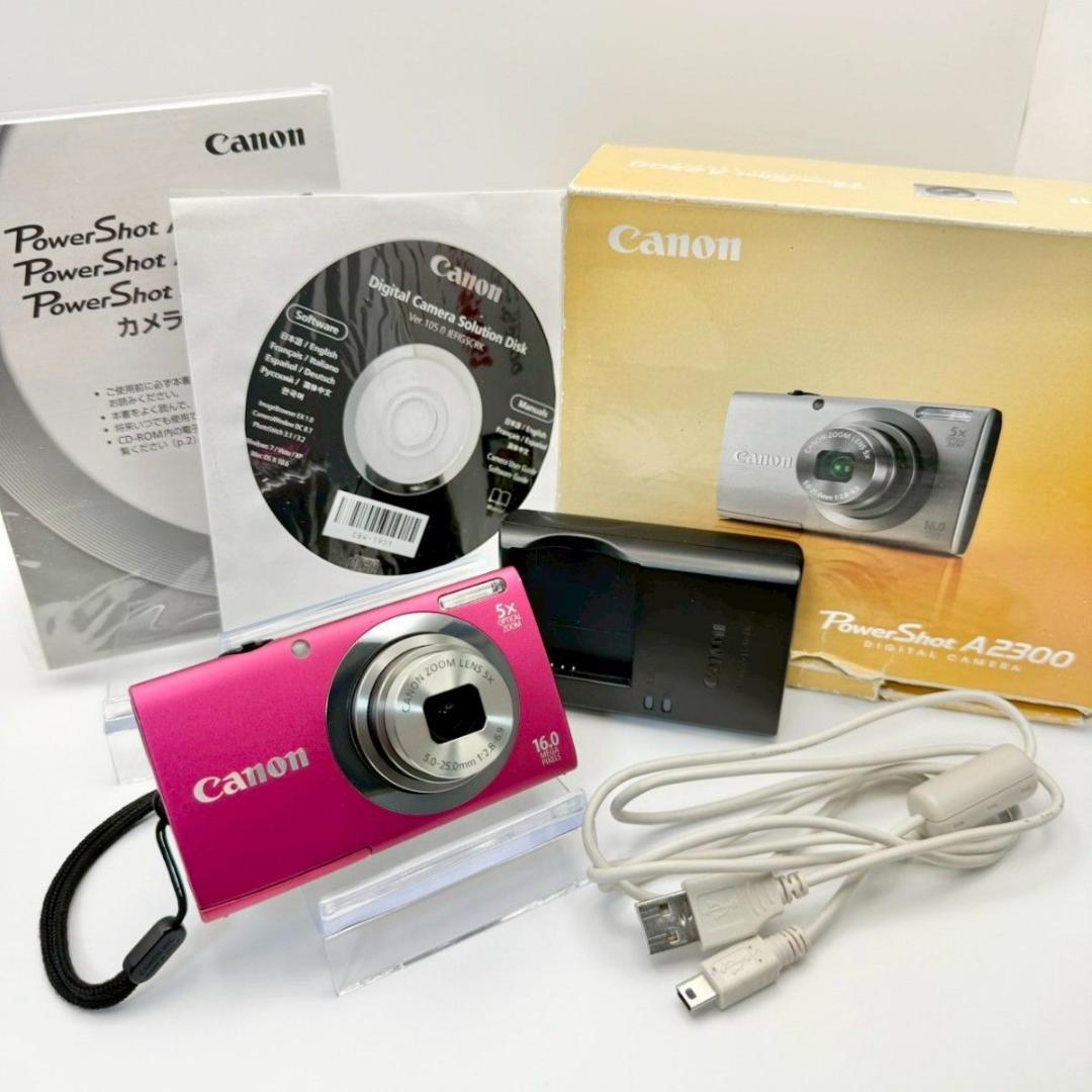 【極美品】Canon PowerShot A2300 キャノン デジカメ ピンク