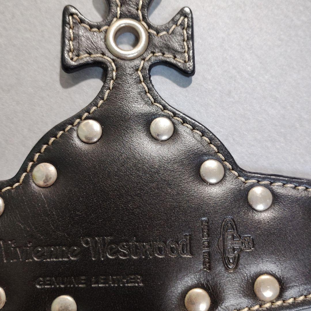 ☆希少☆Vivienne Westwood　スタッズ付き本革超ビッグキーホルダー
