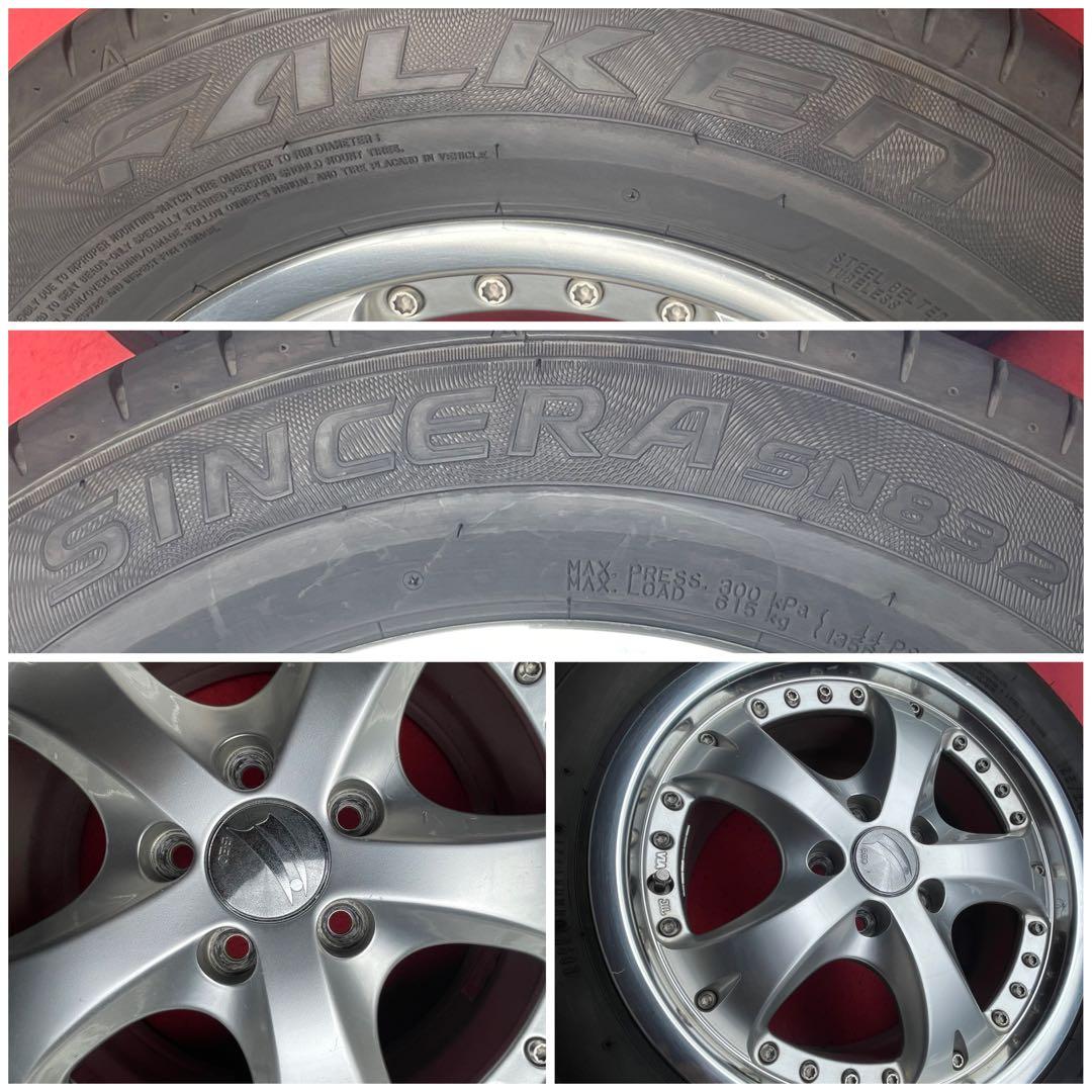 22x専用です送料無料195/65R15 FALKENシンセラSN832ホイール