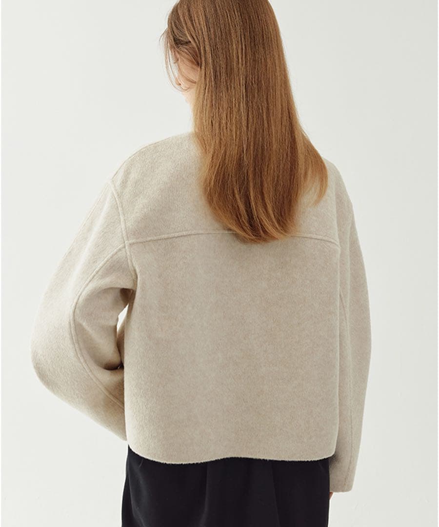 Fanostudios リボンタイ ショートウールコート FQ24W101 Ｓ