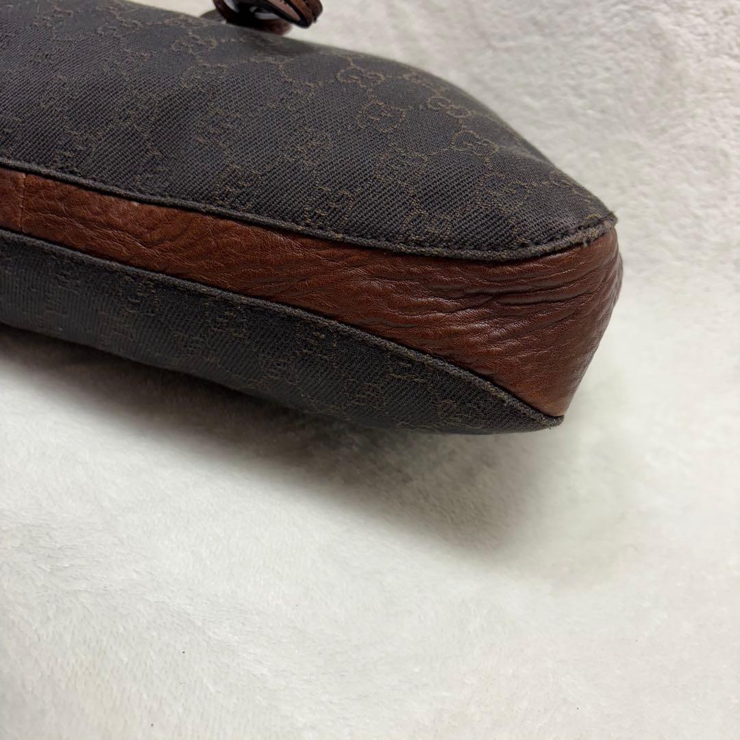 グッチ ワンショルダー ハンドバッグ GGキャンバス レザー ホースビット