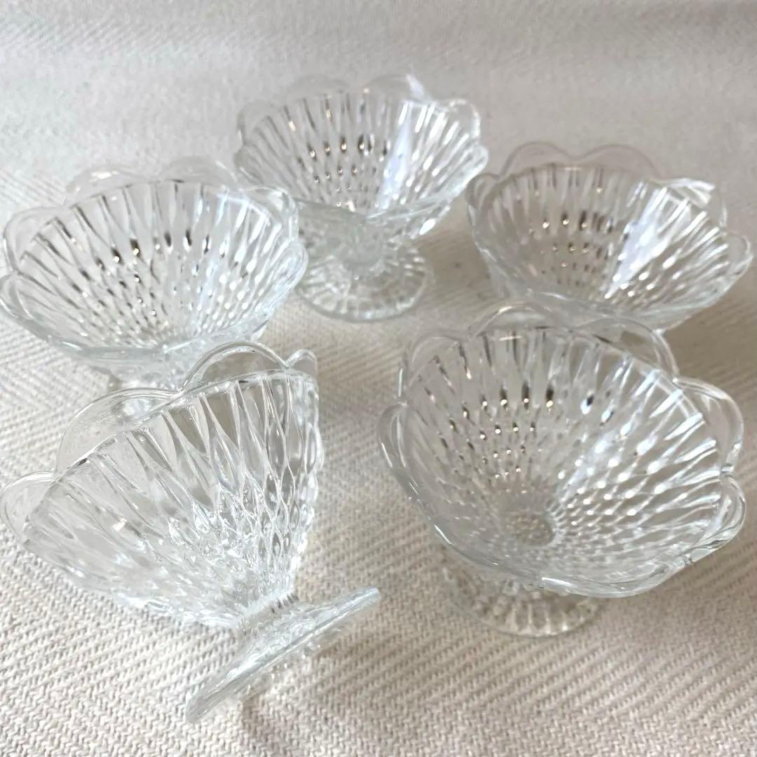 70年代 クリア プレスガラス テーブル セット売 確認ページのため購入不可❗️