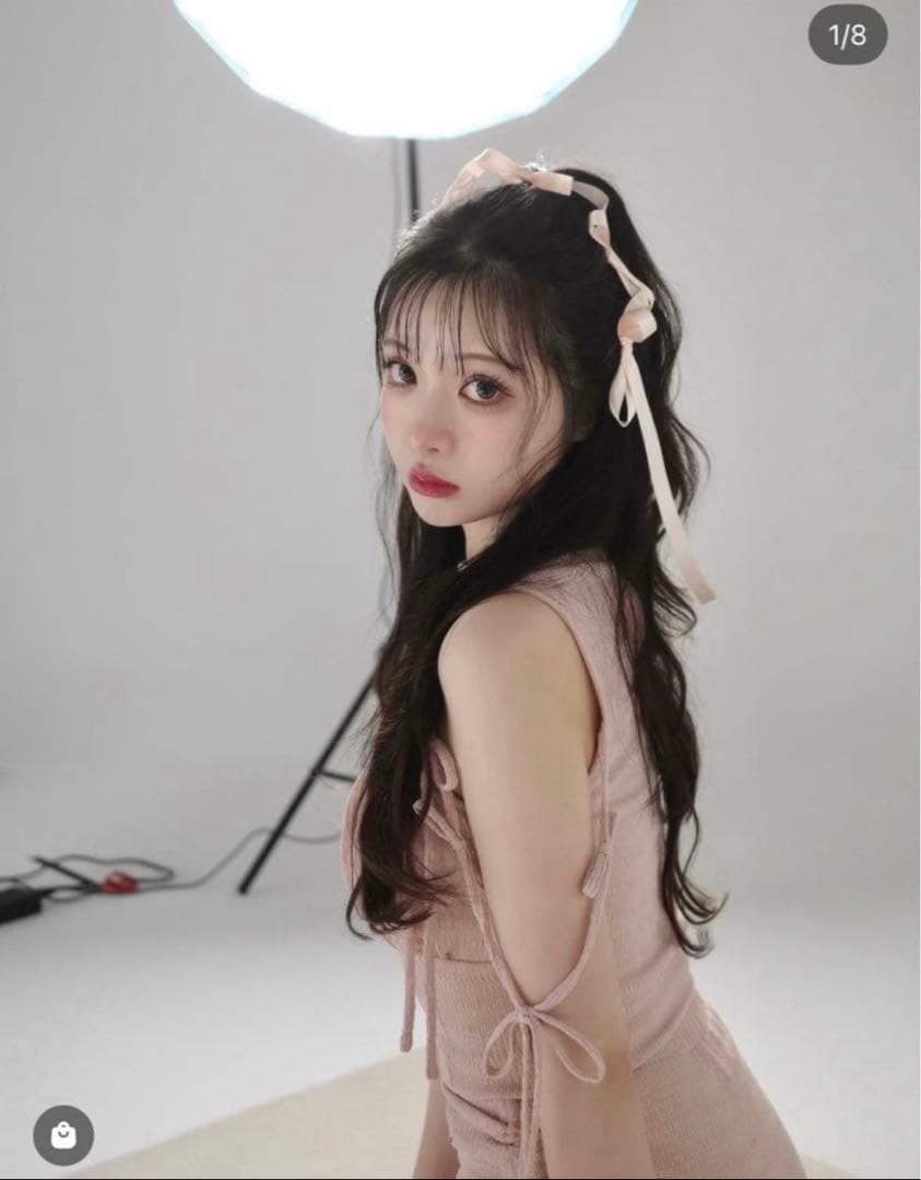 エムミーエメ　カットアウトリボンギャザートップス　スカート