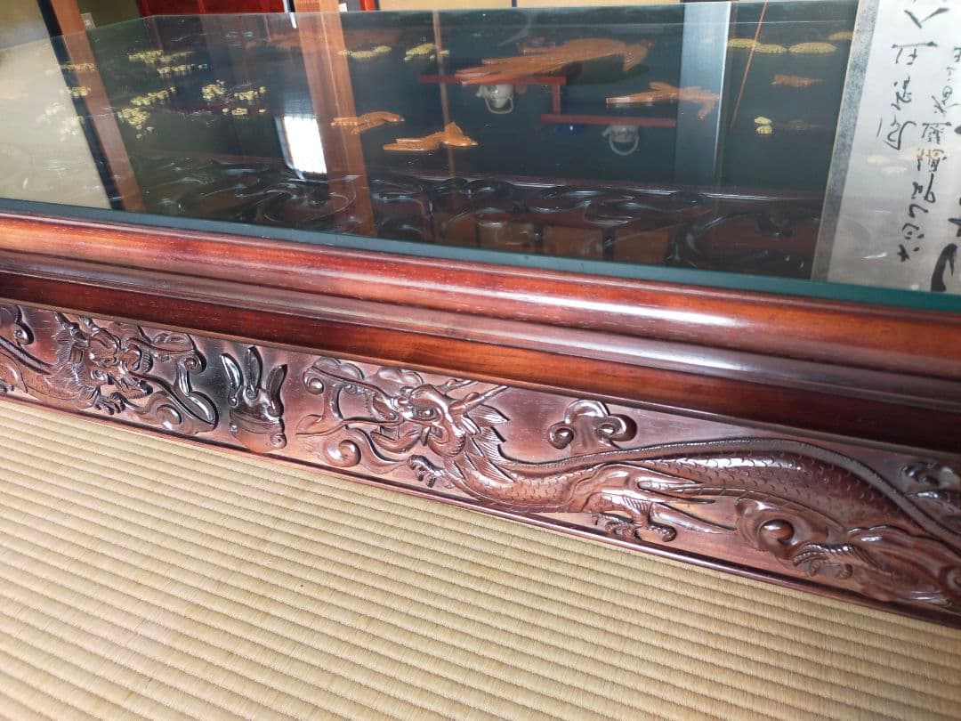 和製ビンテージ　座卓　花鳥図