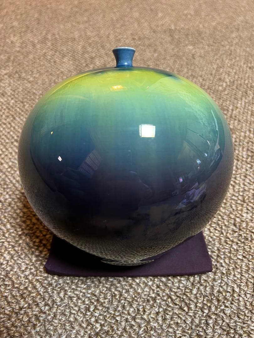 人間国宝　徳田八十吉作　壺