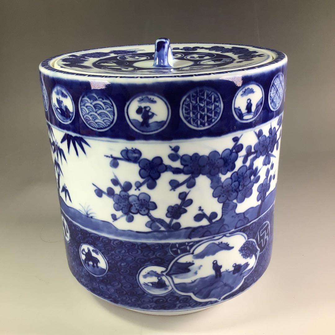 Ｒ２３５　水指　『橋本喜泉造』『祥瑞写松竹梅』『一重口水指』　共箱　茶道具