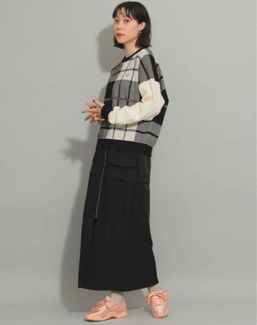 FRED PERRY × Ray BEAMS / 別注 タータンチェック ニット