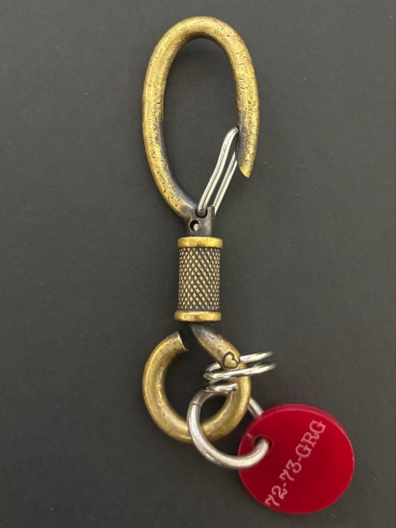 GERUGA ゲルガ フック型キーホルダー BRASS / BLACK加工