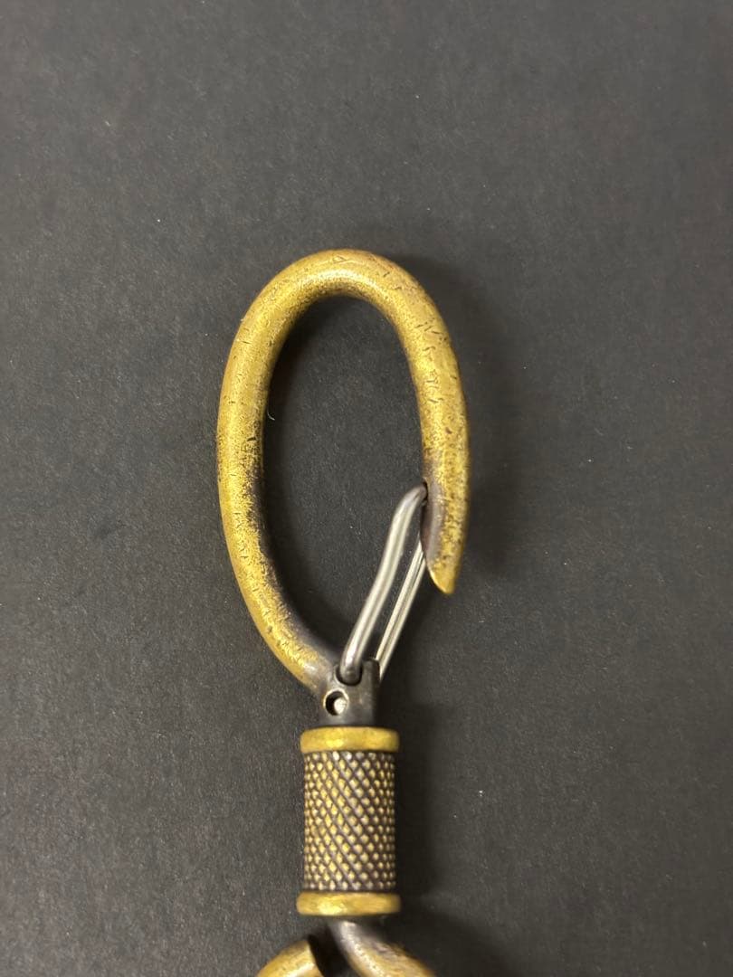 GERUGA ゲルガ フック型キーホルダー BRASS / BLACK加工