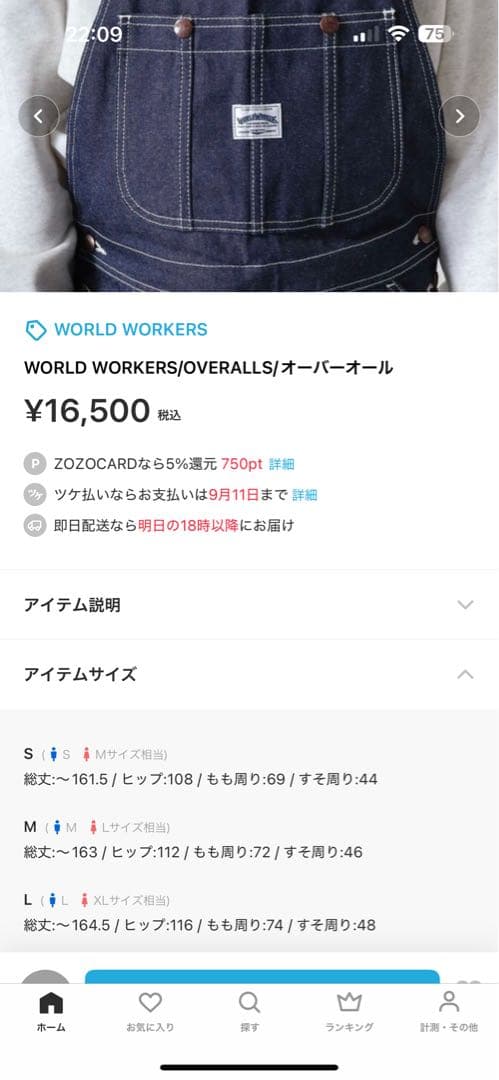 【値下げ中】WORLD WORKERS/OVERALLS/オーバーオール
