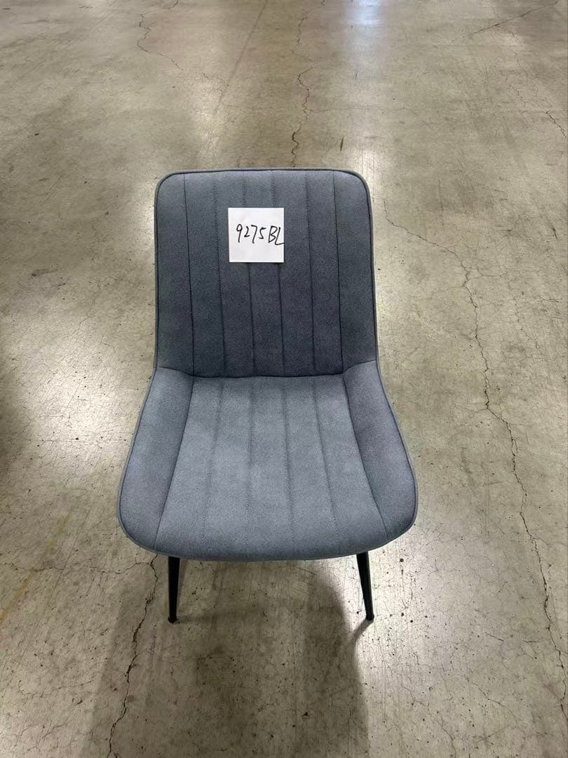 ダイニングチェア　反毛皮　疲れにくい おしゃれ 北欧風ブルーグレー 4脚セット