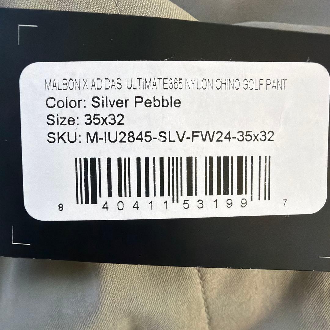 malbon adidas コラボ　ナイロンチノパンツ　ゴルフ