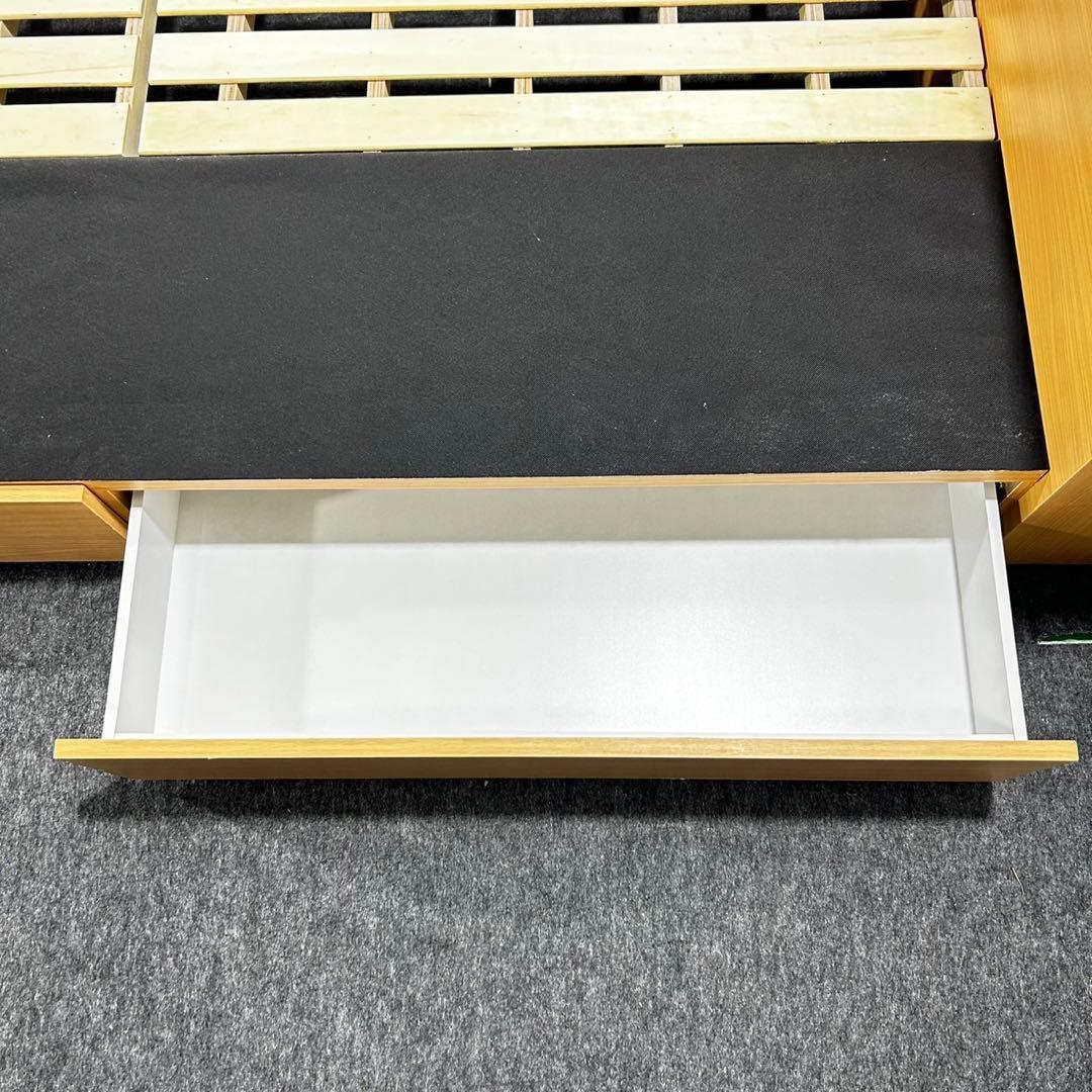 ベッドフレーム ダブルサイズ シンプル すのこ 収納付き 家具 d4685