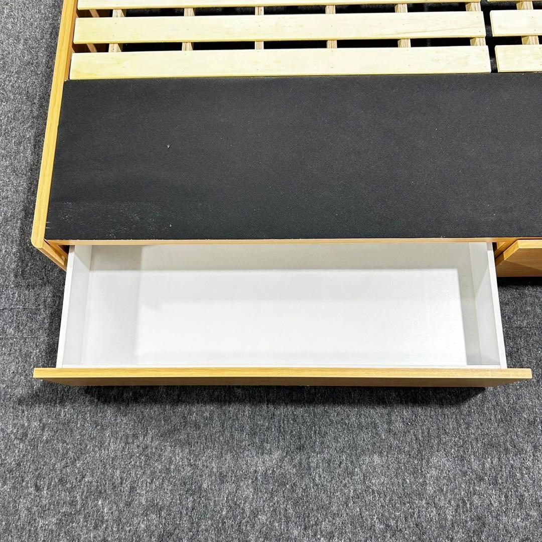 ベッドフレーム ダブルサイズ シンプル すのこ 収納付き 家具 d4685
