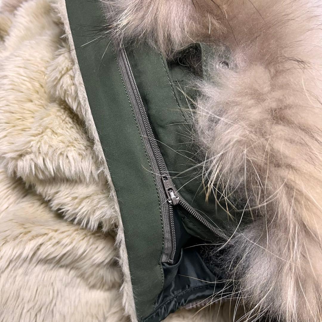 【美品】アメリカンラグシー モッズコート オリーブ Ｍ 4way ラクーンファー