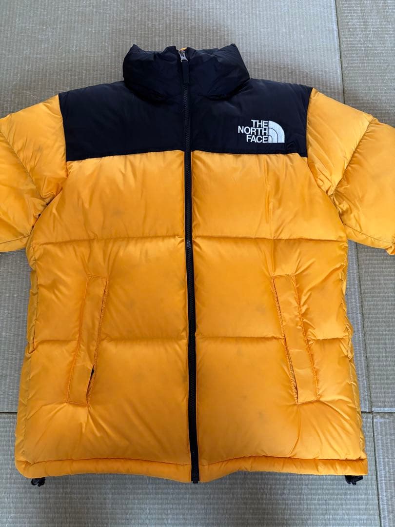 THE NORTH FACE ダウンジャケット Ｌ　イエロー/ブラック